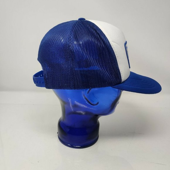 GWS Great West Steel Trucker Hat Cap Snapback White Blue - Picture 5 of 7